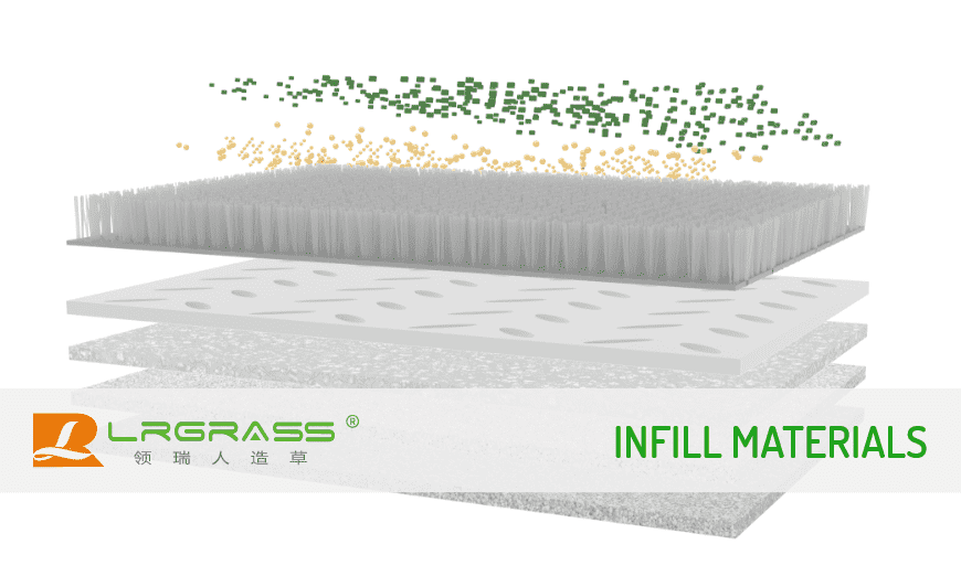 Artificial grass and infill materials