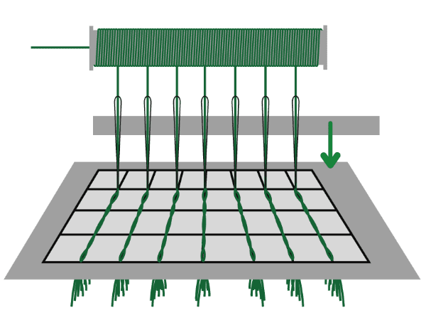 Grass fiber tufting process