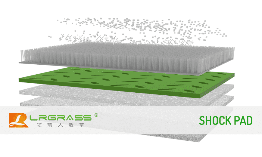 Artificial grass and shock pad