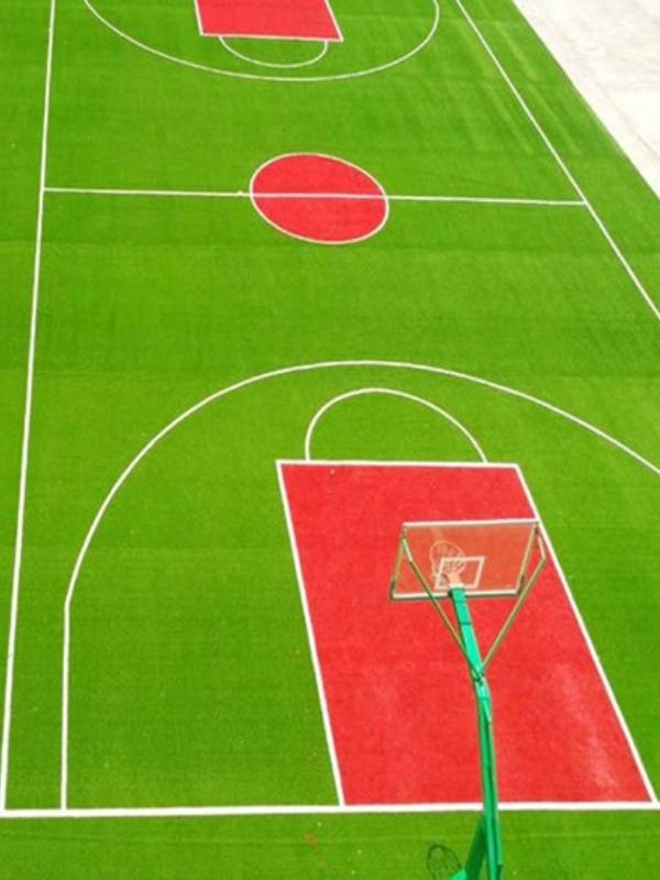 Basketball artificial turf in the club