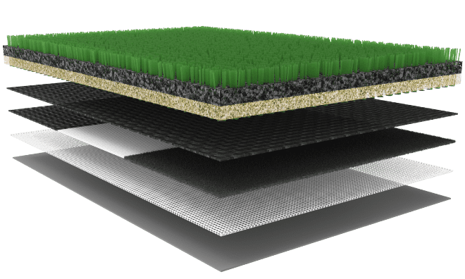 Basketball artificial turf structure