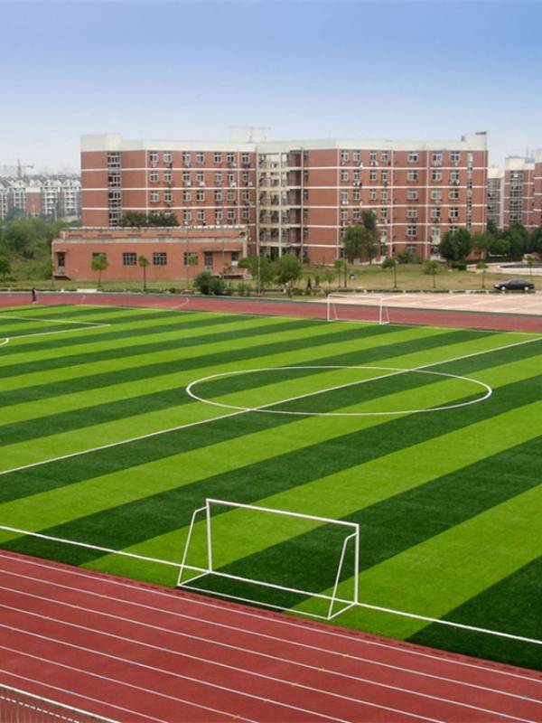 Football artificial turf in the school
