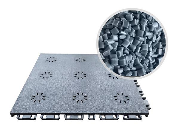 Eco-friendly and recycled PP material of interlocking sports flooring tiles