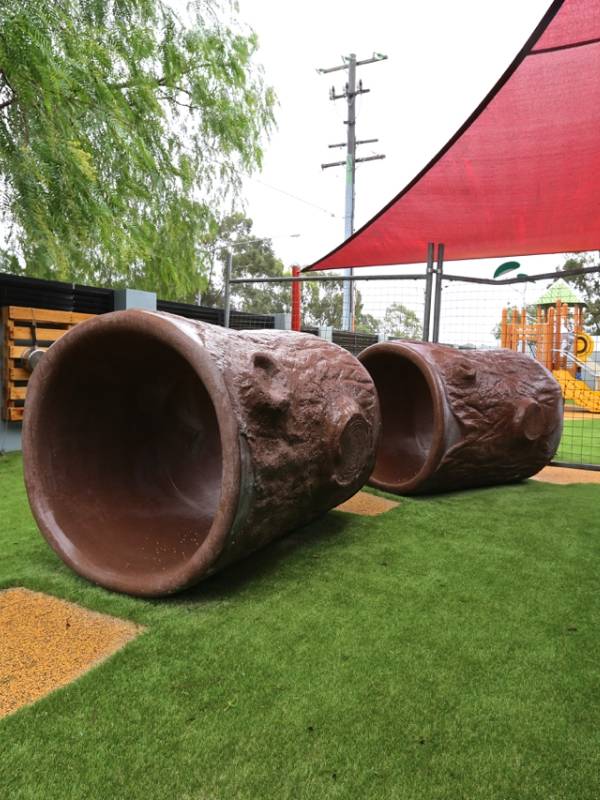 Kindergarten artificial turf with many recreational facilities