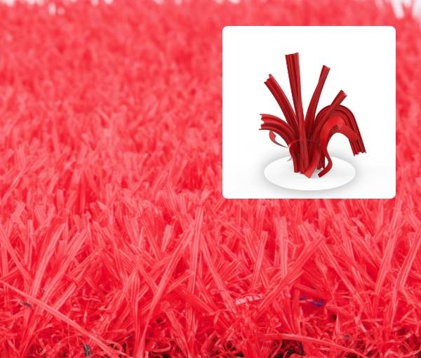 M-shape blade+thatch for kindergarten artificial turf
