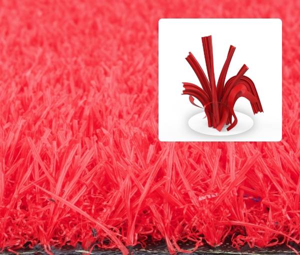M-shape blade monofilament fiber+thatch for playground artificial turf