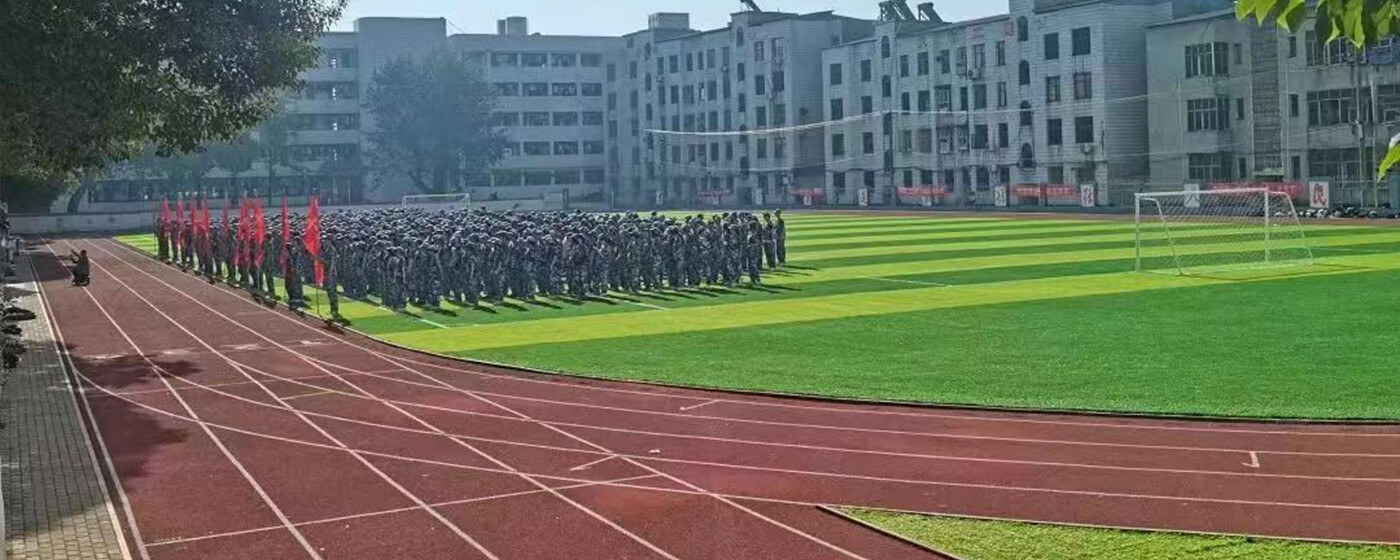 Artificial grass for Li Shizhen Middle School soccer field in China