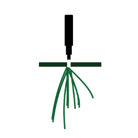 Artificial grass drilling machine