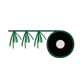 Artificial grass rolling machine
