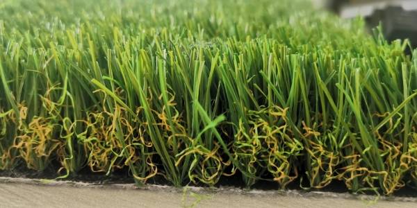 Fibra monofilamento, paja y fibra fibrilada de césped artificial reciclado