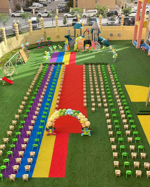 Kunstrasen für Baota Bezirk 18. Kindergarten Spielplatz in China