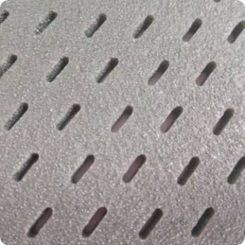 Square hole shock pad