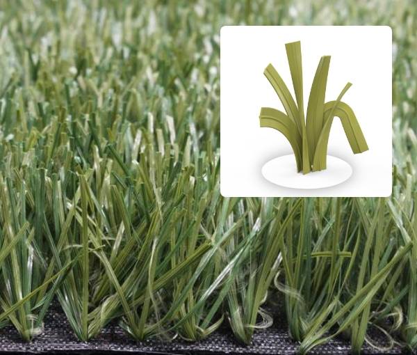 Stem blade monofilament fiber for lawn bowls artificial turf
