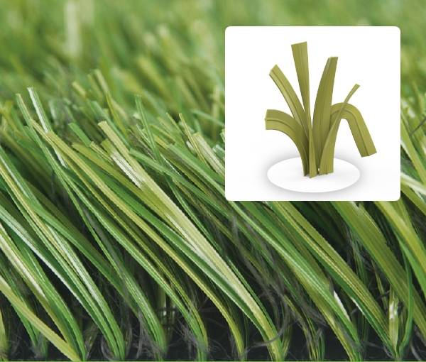 Stem-blade grass fiber for rugby artificial turf
