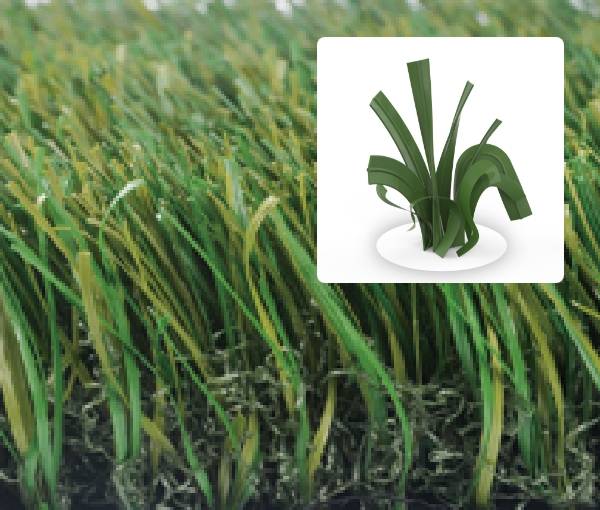 Stem blade+thatch for residential landscape artificial turf