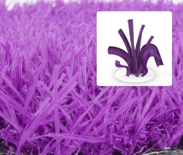 U-shape blade+thatch for kindergarten artificial turf