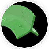 V-shape blade artificial grass