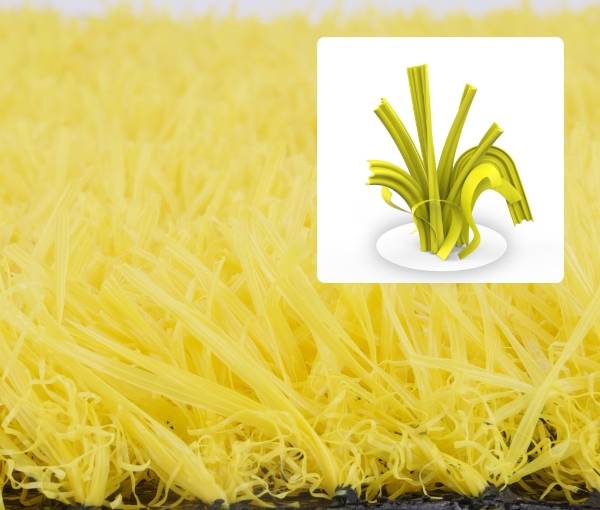 W-shape blade monofilament fiber+thatch for playground artificial turf